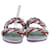 Valentino Slides Rockstud Torchon de corda tecida multicolorida Multicor Lona  ref.1283539