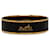 Schwarzes Hermès-Kostümarmband mit breitem Emaille-Armreif Metall  ref.1283550
