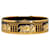 Hermès Black Hermes Wide Enamel Bangle Costume Bracelet Metal  ref.1283552