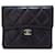 Schwarzes Chanel CC Portemonnaie aus Lammleder mit dreifacher Klappe  ref.1283561