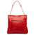 Red Bottega Veneta Intrecciato Trimmed Leather Shoulder Bag  ref.1283564