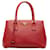 Borsa a mano Prada media con zip foderata in Saffiano Lux Galleria rossa Rosso Pelle  ref.1283565