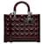 Grand sac à main Lady Dior verni Cannage rouge Dior Cuir  ref.1283566