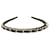 Fascia per capelli nera Chanel CC Turn Lock con maglie a catena Nero Metallo  ref.1283571