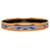 Hermès Orangefarbenes, schmales, emailliertes Hermes-Modeschmuckarmband Metall  ref.1283586