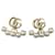 Gold Gucci Faux Pearl Double G Drop Earrings Golden Metal  ref.1283596