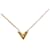 Gold Louis Vuitton Essential V Necklace Golden Yellow gold  ref.1283598