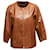 Autre Marque Brown Lafayette 148 Leather Collarless Jacket Size US M  ref.1283619