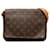 Bolso de hombro con correa corta Louis Vuitton Monogram Musette Tango marrón Castaño Cuero  ref.1283648
