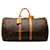 Keepall marrom do monograma Louis Vuitton 55 Mala de viagem Couro  ref.1283711
