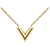 Gold Louis Vuitton Essential V Necklace Golden Yellow gold  ref.1283721