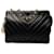 Bolso de hombro Chanel Chevron de piel de cordero negro Cuero  ref.1283755