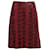 Red & Black Oscar de la Renta Faux Snakeskin Skirt Size US L Exotic leather  ref.1283776