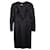 Vestido midi com estampa de renda Giambattista Valli em viscose preta Preto Fibra de celulose  ref.1283889