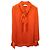 Stella Mc Cartney Blusa Stella McCartney con lazo en seda naranja - vista 4