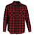 Céline Celine Homme Checked Flannel Shirt in Red Wool  ref.1283908