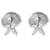 Tiffany & Co TIFFANY Y COMPAÑIA. Aretes pequeños Tiffany Victoria® en platino 0.19 por cierto Plata Metálico Metal  ref.1283916