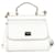 Borsa Sicily Mini Dolce & Gabbana con manico superiore in pelle bianca Bianco  ref.1284006