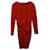 Lanvin Jersey Twist Dress in Orange Wool  ref.1284017
