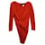 Lanvin Jersey Twist Dress in Orange Wool  ref.1284018