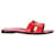 Hermès Hermes Oran Flats em couro vermelho  ref.1284025