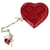 Portamonete Louis Vuitton Heart in pelle verniciata rossa Pomme D'amour Vernis Rosso  ref.1284029