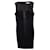 Yves Saint Laurent Midikleid aus schwarzem Leder  ref.1284050