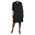 Aspesi Black ruffle-trimmed silk midi dress - size UK 14  ref.1284078