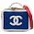 Vanity Beauty case Chanel in filigrana di caviale blu piccolo Pelle  ref.1284105