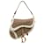 Bolso Saddle de piel de oveja marrón Dior Castaño Blanco Cuero Becerro  ref.1284112