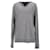 Tommy Hilfiger Mens V Neck Cotton Blend Sweatshirt Grey  ref.1284184