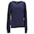 Tommy Hilfiger Suéter masculino com mistura de seda e decote em V Azul Algodão  ref.1284193