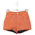 Saint Laurent mini shorts de couro cintura alta Laranja  ref.1284429