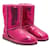 Ugg Sequinned Ugg Boots Pink Synthetic Wool  ref.1284539
