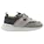 Tod'S Grey & Lavender Micro Frangetta Leather Sneakers Suede  ref.1284544