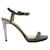 Jimmy Choo Metallic Silver Glitter Sandals/ Heels Silvery Leather  ref.1284545