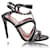Tabitha Simmons Black Strappy Stilettos with White Feature Stitching Leather  ref.1284559