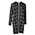 Timeless Chanel Schwarz-Weißer langer Woll-Tweed-Mantel Wolle Polyamid  ref.1284570