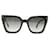 Jimmy Choo gafas de sol negras con lentes de espejo Ciara Negro Acetato  ref.1284604