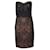 Autre Marque Marchesa Notte Black Lace Overlay Midi Dress with Beading Detail Polyester Nylon  ref.1284610