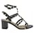 Valentino Grey Rockstud calf leather Ankle Strap 60mm sandals  ref.1284614