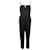Alice + Olivia Black Strapless Lace Jumpsuit Polyester  ref.1284627