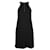 Vestido midi negro con logo y cremallera Kenzo Triacetato  ref.1284628