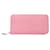 HERMÈS Cartera larga Classique de seda rosa  ref.1284655