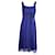 Vera Wang Royal Blue Silk Dress with Navy Blue Belt  ref.1284660
