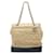 Chanel Light Brown and Black Quilted Tote Bag in Silver Hardware Leather  ref.1284681