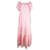 Autre Marque Vestido largo de verano de algodón rosa con bordado floral de ojales  ref.1284736