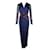 Diane Von Furstenberg DVF  Electric Blue Polka Dot & Stripes Cathy Jumpsuit Silk Lambskin  ref.1284762