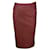 Diane Von Furstenberg Brown/ Brick Color Leather Pencil Skirt  ref.1284766