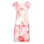 Roberto Cavalli Cream, Pink & Orange Floral Print Summer Dress Viscose Elastane  ref.1284779